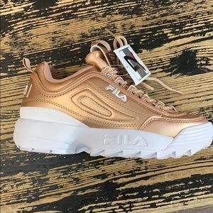 fila shoes pink and gold